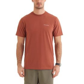 Columbia CS0282-229 Csc Basic Slogo Brushed Kahverengi Kısa Kollu Outdoor Erkek T-shirt