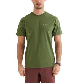 Columbia CS0282 CSC M BASIC SM LOGO BRUSHED O Yaka Düz Yeşil Erkek T-shirt