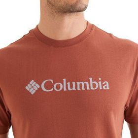 Columbia CS0287-229 Kahverengi Csc M Basic Logo Brushed Erkek Kısa Kollu Outdoor T-Shirt