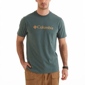 Columbia CS0287-353 Yeşil Csc M Basic Logo Brushed Kısa Kollu Erkek Outdoor T-shirt