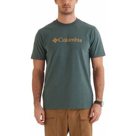 Columbia CS0287-353 Yeşil Csc M Basic Logo Brushed Kısa Kollu Erkek Outdoor T-shirt