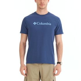 Columbia CS0287-480 Basic Big Logo Mavi Outdoor Erkek T-shirt