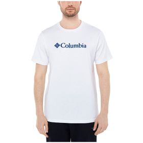 Columbia CS0287 CSC M BASIC BIG LOGO BRUSHED O Yaka Baskılı Beyaz Erkek T-shirt