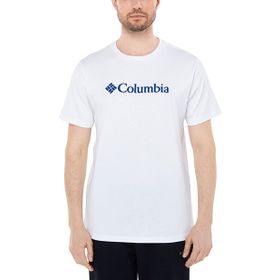Columbia CS0287 CSC M BASIC BIG LOGO BRUSHED O Yaka Baskılı Beyaz Erkek T-shirt