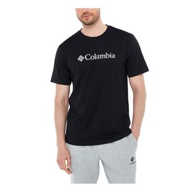 Columbia CS0287 CSC M BASIC BIG LOGO BRUSHED O Yaka Baskılı Siyah Erkek T-shirt