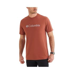 Columbia CS0287 CSC M Basic Big Logo Brushed SS Tee Kahverengi Erkek T-shirt