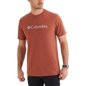 Columbia CS0287 CSC M Basic Big Logo Brushed SS Tee Kahverengi Erkek T-shirt