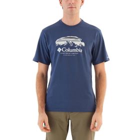 Columbia CS0336-480 Mavi CSC Hikers Haven Erkek Kısa Kollu T-Shirt