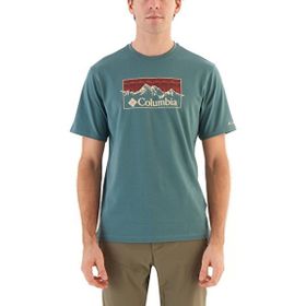 Columbia CS0340-346 Yeşil CSC Checkered Range Erkek Kısa Kollu T-Shirt