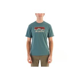 Columbia CS0340-346 Yeşil CSC Checkered Range Erkek Kısa Kollu T-Shirt