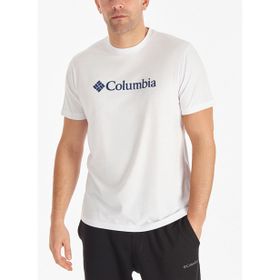 Columbia CSC Basic Big Logo Brushed Beyaz Kısa Kollu Erkek T-shirt
