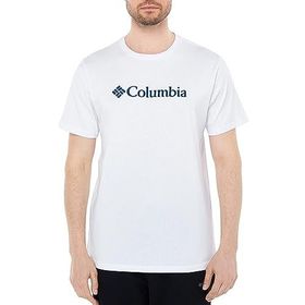 Columbia CSC Basic Big Logo Brushed Beyaz Kısa Kollu Erkek T-shirt