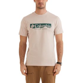 Columbia CSC Box Treeline Bej Kısa Kollu Erkek T-shirt