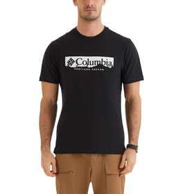 Columbia CSC Box Treeline Siyah Kısa Kollu Erkek T-shirt