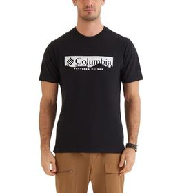 Columbia CSC Box Treeline Siyah Kısa Kollu Erkek T-shirt