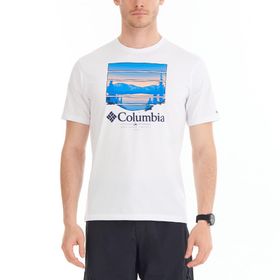 Columbia CSC Colorful Vista Beyaz Kısa Kollu Erkek T-shirt