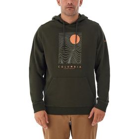 Columbia Csc Linear Drifts Koyu Yeşil Kapüşonlu Erkek Sweatshirt