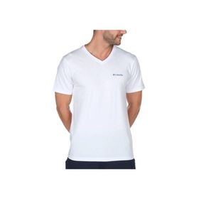 Columbia CSC M Basic SM Logo V Neck Beyaz Kısa Kollu Erkek T-shirt