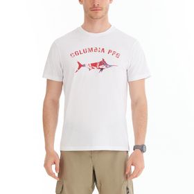 Columbia CSC Pfg Fish Fill Beyaz Kısa Kollu Erkek T-shirt