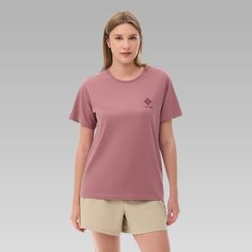 Columbia Csc Stacked Mini Gem Logo Kırmızı Kısa Kollu Kadın T-shirt