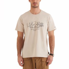 Columbia Csc Welcome Visitors Ekru Comfort Kısa Kollu Erkek T-shirt