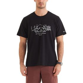 Columbia Csc Welcome Visitors Siyah Comfort Kısa Kollu Erkek T-shirt