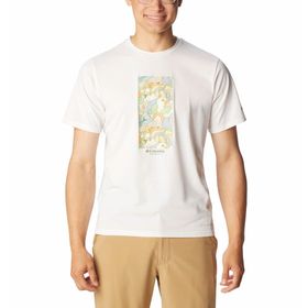 Columbia Mens Sun Trek Graphic Beyaz Kısa Kollu Erkek T-shirt