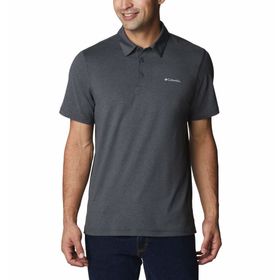 Columbia Tech Trail Erkek Siyah Kısa Kollu Polo T-Shirt