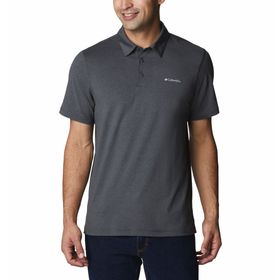 Columbia Tech Trail Erkek Siyah Kısa Kollu Polo T-Shirt