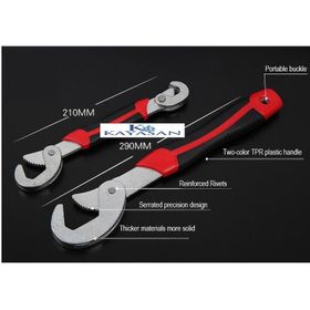 Combat Çok Amaçlı Nano Grip Kurbağacık Akıllı 2'li İngiliz Anahtarı Seti
