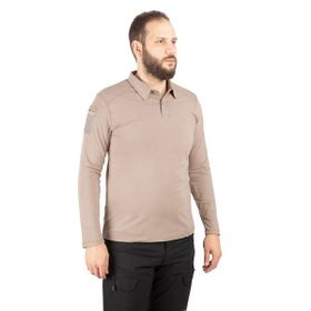 Combat Tactical 802 Pike Polo Yaka Uzun Kollu Taktik Bej Tişört