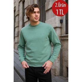 Combine Michail Çağla Renk Basic Bisiklet Yaka Erkek Sweatshirt