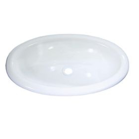 Comet 380x200 mm Polistiren Mini Oval Beyaz Karavan Lavabosu