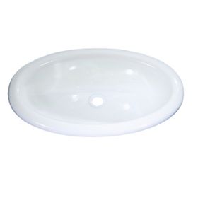 Comet 380x200 mm Polistiren Mini Oval Beyaz Karavan Lavabosu