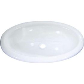 Comet 380x200 mm Polistiren Mini Oval Beyaz Karavan Lavabosu