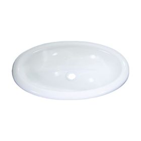 Comet 380x200 mm Polistiren Mini Oval Beyaz Karavan Lavabosu