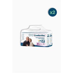 Comforvita Tekstil Yüzeyli Belbantlı 30'lu 2 Adet XLarge Hasta Bezi