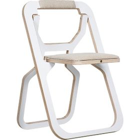 Comfy Delux Katlanabilir Yer Kaplamayan Beyaz Plywood Kamp Sandalyesi