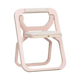 Comfy Delux Mini Katlanabilir Pembe Yer Kaplamayan Plywood Kamp Sandalyesi