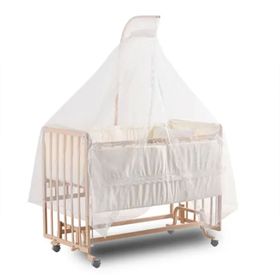 Comfymax Sallanır Anne Yanı Doğal Ahşap 60X120 cm Beşik ve Uyku Seti