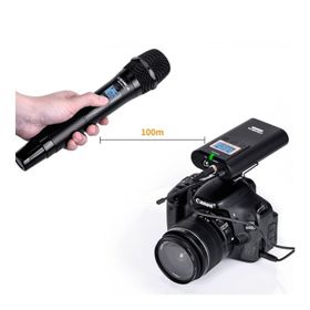 Comica CVM-WM100H Kablosuz El Mikrofonu ile UHF 48 Kanal Verici