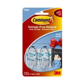 Command 3M-17092 Küçük Boy Şeffaf Askı