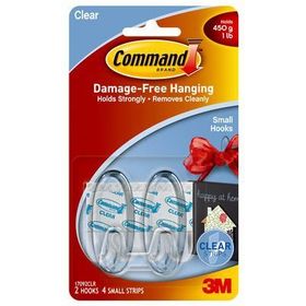 Command 3M-17092 Küçük Boy Şeffaf Askı