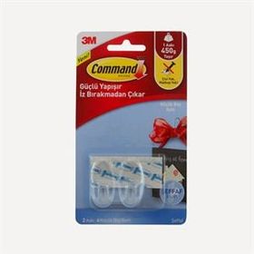 Command 3M-17092 Küçük Boy Şeffaf Askı