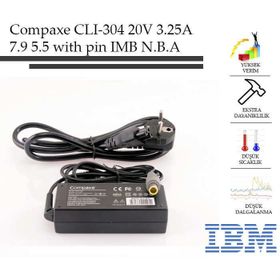 Compaxe CLI-304 Compaxe CLI-304 Ibm- 20v-3.25a 7.9-5.5-With Pin Notebook Adaptör