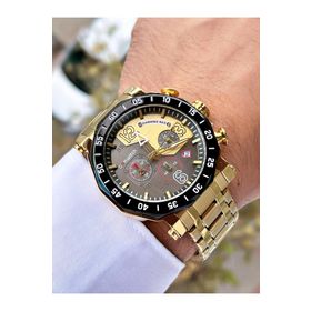 Comwatch 3005-GBKG Çelik Kordon Analog Cronolu Kol Saati