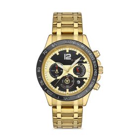 Comwatch 3008-GBBG Çelik Kordon Analog Cronolu Kol Saati
