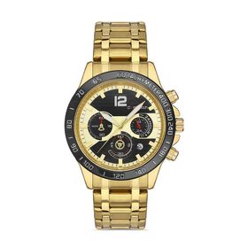 Comwatch 3008-GBBG Çelik Kordon Analog Cronolu Kol Saati