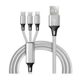 Concord 2.4 A 120 cm 3 Çıkışlı Mikro Usb Lightning Type-C Kablo