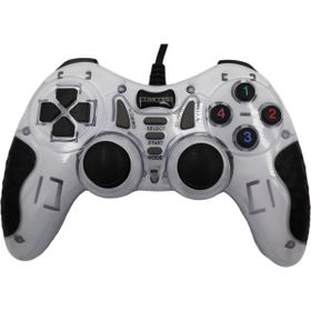 Concord C899 Beyaz Dual Schock Çift Motorlu Bilgisayar ile Uyumlu Kablolu Titreşimli USB 2.0 1.8 m Gamepad